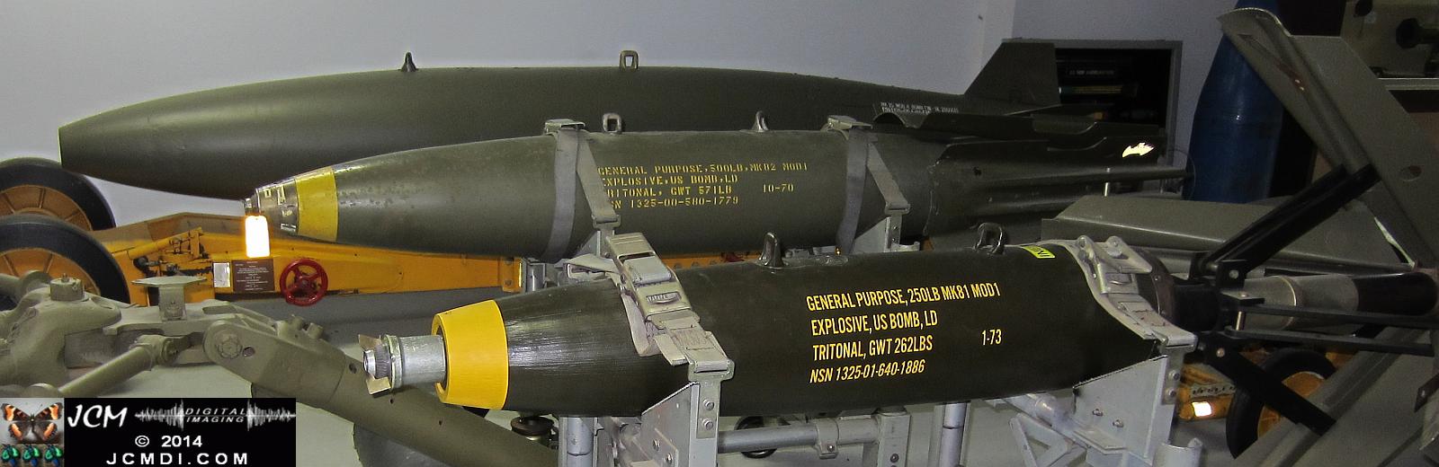 Estrella Warbird Museum Paso Robles MK81 and MK82 250lb and 500lb General Purpose Bombs